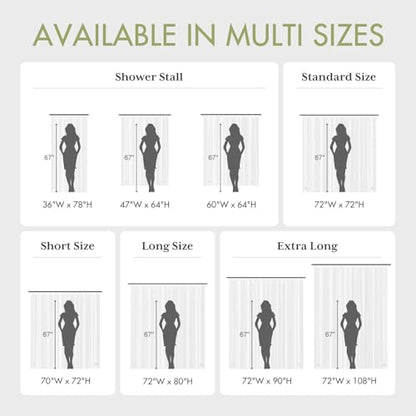 AmazerBath Long Shower Curtain Liner with 3 Magnets, 72x90 Clear Shower Curtain Liner Tall, Waterproof Plastic Shower Liner, Lightweight PEVA Shower Curtain with 12 Rustproof Metal Grommets - color: Clear, size: 72"W x 90"L (Pack of 1)