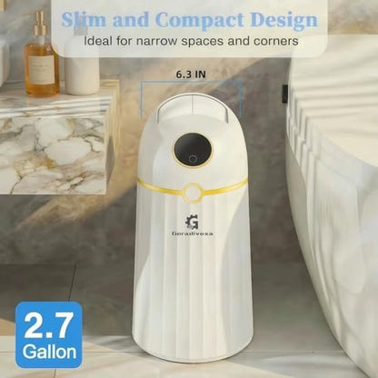 Self-Sealing & Self-Changing Trash Can, 2.7 Gallon Automatic Touchless Smart Bathroom Trash Can with Lid, Slim Waterproof Waste Bin for Bathroom, Bedroom and Offic - size: 2.7 Gallon-E