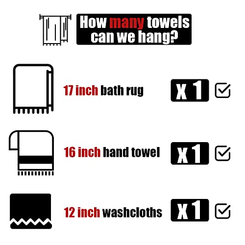JQK Champagne Bronze Towel Bar, 19 Inch 304 Stainless Steel Thicken 0.8mm Towel Rack Bathroom, Towel Holder Wall Mount, Useable Length 16 Inch, TB110L16-CB - color: Champagne Bronze, size: 19.1 Inch