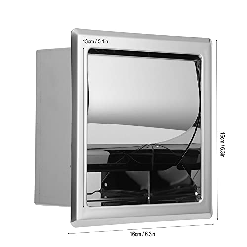 Recessed Toilet Paper Holder, Stainless Steel Tissue Towel, Toilet Roll Paper Rack for Home Hotel Bathroom