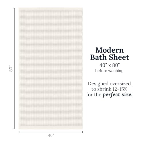 GILDEN TREE Waffle Bath Sheet Quick Dry Towel, Thin Luxury Bath Towels, Bath Sheets 40x80 Large Bath Towels, Modern Style (Cream) - color: Cream, size: Bath Sheet (40" x 80")