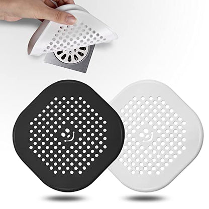 2 Pack Drain Hair Catcher Silicone Drain Protector Hair Stopper with Suction Cup for Shower Kitchen Bathroom Rose Red Set of 2 - color: Rosered