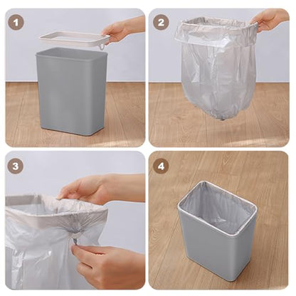 3 PACK - Small Trash Can with Lid for Bathroom - Automatic Trash Cans | Bedroom, Kitchen, Office - 2.5 Gallon Slim Smart Garbage Can Touchless - Motion Sensor Trash can Bathroom ( Grey ) - color: Grey