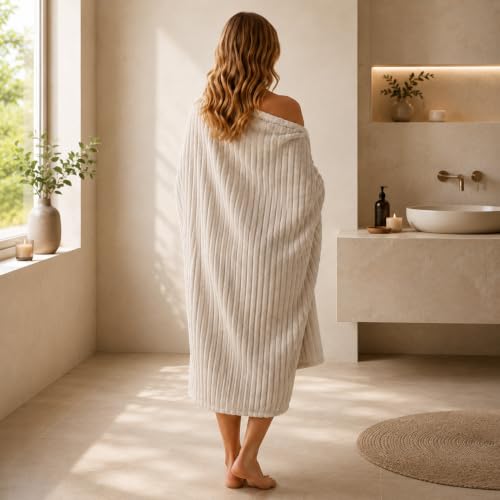 3 Pack Bath Towel Set, 40"x80" Oversized Bath Sheet, Beige | Ultra Soft Microfiber, Lint Free, Quick Dry, Highly Absorbent, Full Body Coverage, 1 Bath Sheet, 1 Hand Towel, 1 Washcloth - color: Beige, size: 3 Piece Towel Set
