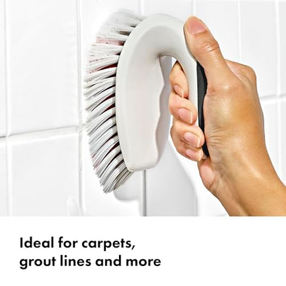 OXO Good Grips All-Purpose Scrub Brush – 2-Pack, Crevice Cleaning, Bathroom Cleaning, Scrub Brush with Handle, Brushes to Scrub Your Kitchen or bathrooms - size: 2 Pack