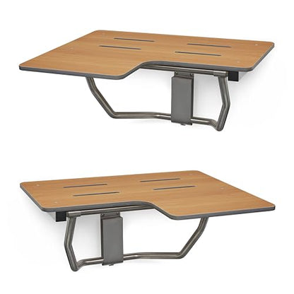 Seachrome 26" x 22.5” Teak Reversible Folding Transfer Tub/Shower Seat, ADA Compliant - color: Teak, size: 26 x 22.5
