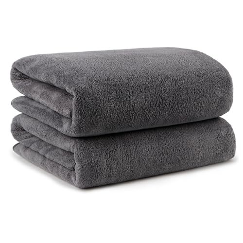 Orighty Bath Towels, Soft Feel Bath Towel, 2 Pack (27'' x 54'') | Highly Absorbent, Quick Drying Microfiber Towels for Body, Sport, Yoga, SPA, Fitness, Bathroom - Grey - color: Grey, size: 2 Pack Bath Towels