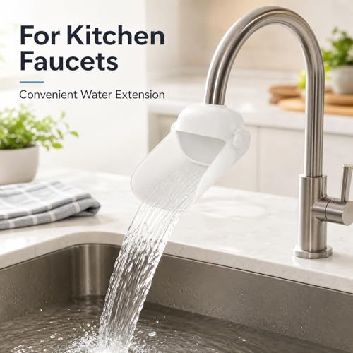 Faucet Extender for Toddlers, Sink Extender for Bathroom & Kitchen,Tap Extension for Easy Hand Washing(White) - color: White
