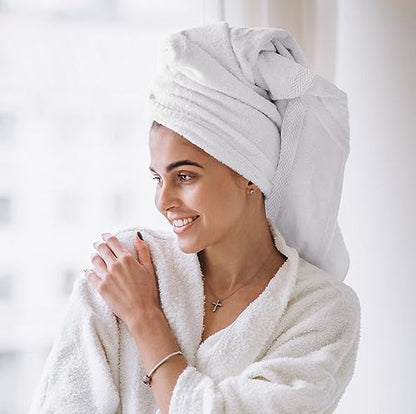 Towel and Linen Mart 100% Cotton White 6 Pack Medium Bath Towel Set, Quick Dry, Super Absorbent, Light Weight, Soft Feel, Premium Towels for Hotel, Spa and Bathroom (24 X 48 6 Pack White) - color: White