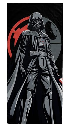 Jay Franco Star Wars Darth Vader Bath Pool Beach Towel - Kids Super Soft & Absorbent 100% Cotton Towel, Measures 28 x 58 - color: Black - Star Wars