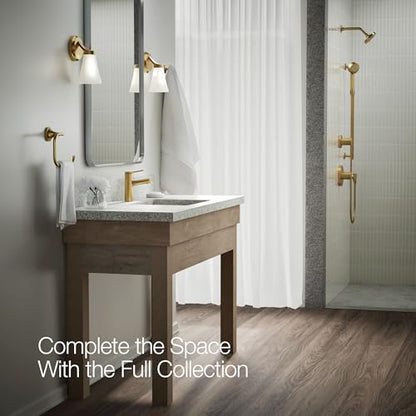 Kohler K-35048-4K-2MB Elate® Single-Handle Bathroom Sink Faucet, Bathroom Faucets,1.0 GPM, Vibrant Brushed Moderne Brass - color: Vibrant Brushed Moderne Brass, size: 1.0 GPM