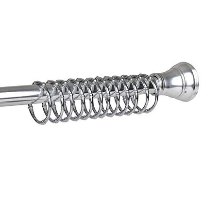 Rust-Proof Zinc Shower Curtain Hooks with Clasp Closure, Shower Hooks Hangers for Bathroom, Kitchen Utensils, Curtains, Clothing, Towels etc - Set of 12, Chrome - color: Chrome