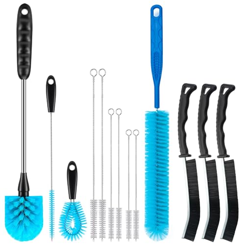 Bottle Brush Cleaning Set - Multi Cup Brush, Water Bottle Cleaner, Crevice Cleaning Brush Pipe & Tube Brushes for Tight Spaces, Grout Brush Cleaner Brush Long Straw Cleaner Brush