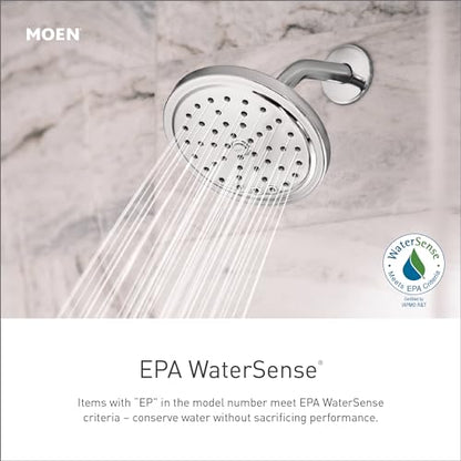 Moen Velocity Eco-Performance Chrome Two-Function Rainshower 8-Inch Shower Head with Immersion Technology, S6320EP - color: Chrome, style: Eco-Performance