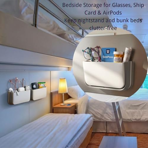 Cruise Magnetic Toothbrush Holder Cabin Walls, Foldable Toiletry Organizer for Disney RoyalCaribbean Carnival Cabin Bathroom, Strong Magnet, No Drilling, Space-Saving Travel Essential (4)