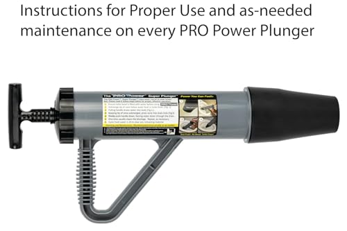K-CO Innovations PRO Power® Super Plunger® - Powerful Toilet Plunger Utilizing Water Pressure to Clear Clogs - Made in USA by Disabled Veterans (Plunger Only)