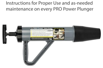 K-CO Innovations PRO Power® Super Plunger® - Powerful Toilet Plunger Utilizing Water Pressure to Clear Clogs - Made in USA by Disabled Veterans (Plunger Only)