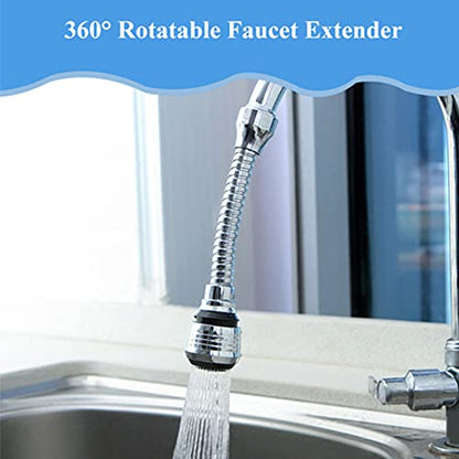 4 PACK Faucet Extender Tubes Flexible 360 Degrees Faucet Extension Sprayer for Kitchen Sink