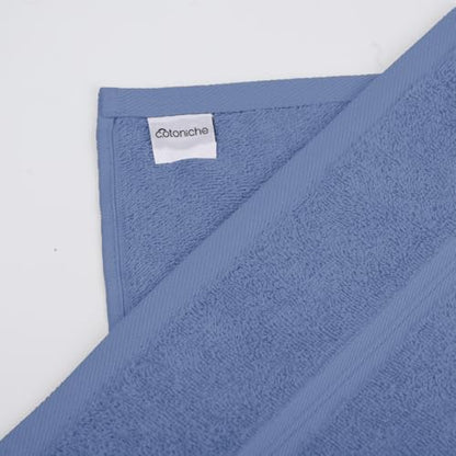 Soft & Thick Wash Cloths Set of 4 (12" x 12") Hotel Quality, Versatile as, Make Up Towels, Cozy Wash Cloths, Face Drying Towels, Towels for Bathroom, Washcloths for Bathroom - Sky Blue - color: Sky Blue