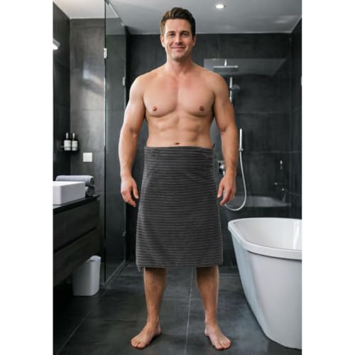 Bath Towels 4-Pack, 27.5x55 Inches - Ultra Soft and Highly Absorbent Quick Dry Microfiber Towels with Hanging Loop, Beauty Twill Stripe Design for Bath, Beach, Gym - color: Dark Grey+blue+white+pink