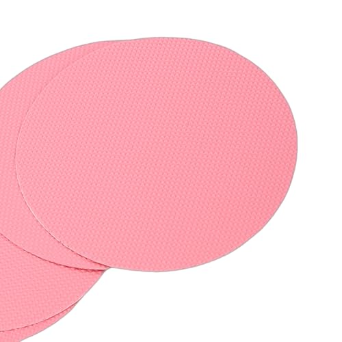 Fafeicy 24 Pcs Anti Slip Shower Sticker, Premium PEVA Non Slip Bathroom Stickers with Strong Adhesive, for Bathtub Shower Stairs Boat (Pink) - color: Pink
