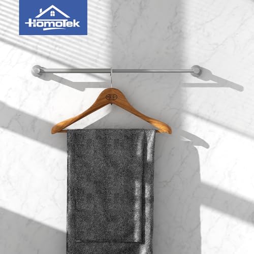 2 Pack Adjustable Towel Bar, HOMOTEK Economic Bathroom Towel Holder Rod from 12 Inch to 22 Inch Single Towel Racks, Wall Mount Towel Rail, Towel Hanger Hook for Kitchen(Brushed Stainless Steel) - color: Economical-brushed Stainless Steel, size: 2 Pack