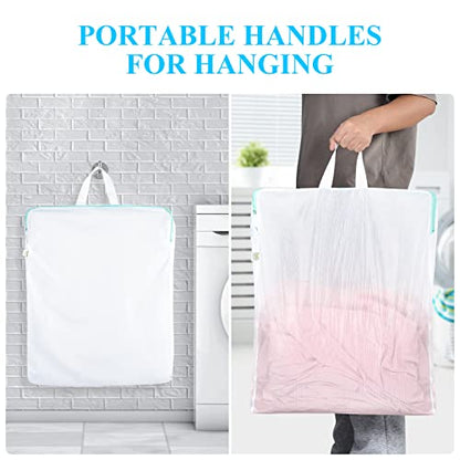 OTraki 20x24 Inch Laundry Bags Mesh Wash Bags 2 Pack Delicates Bag Lingerie Socks Sweater Washing Machine Mesh Laundry Bags for Travel Camping Don't Drying, Melting 140-176℉, White | Lingerie Socks Sweater Washing Machine Mesh Laundry Bags for Travel Camp