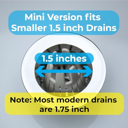 Disposable Mini HairClaw 20 Pack | Extra Small Bathtub Hair Catcher Strainer Trap for 1.5 inch Tub Drain | Eco-Friendly Bioplastic - size: X-Small