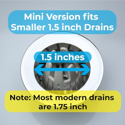 Disposable Mini HairClaw 20 Pack | Extra Small Bathtub Hair Catcher Strainer Trap for 1.5 inch Tub Drain | Eco-Friendly Bioplastic - size: X-Small