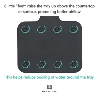 Silicone Soap Dish Tray and Sponge Holder with Drain Chute and Feet | 3-Way Sloped Design | Bathroom and Kitchen Sink Organizer Caddy (Sand Dollar, 5"x4", 3.5 Ounces) - color: Sand Dollar, size: 5"x4"