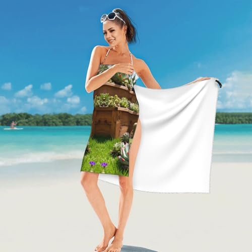 Succulent Quick Dry Bath Towels - Super Soft Bath Towels for Home, Spa, Gym, Travel - color: Succulent, size: 27.5"x55"