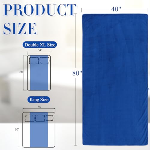SmoothNovelty 2 Pcs Oversized Bath Towels 40 x 80 Inch, Extra Large Bath Sheets Microfiber Lightweight & Quick Dry, Jumbo Shower Towels for Adults Beach, Gym, Pool, Spa, Travel (Navy Blue) - color: Navy Blue