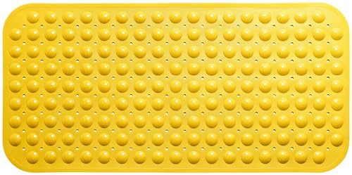 Large Non-Slip Bathtub & Shower Mat 31”x16” (Smooth/Non-Textured Tubs Only) Safe, Clean, Machine-Washable, Superior Grip&Drainage, Vinyl, Opaque Yellow - color: Opaque Yellow, size: Large (31"x16")