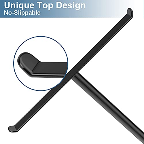 Black T-Shaped Hand Towel Holder Stand for Countertops, Stainless Steel | Countertop rack for bathrooms and kitchens; waterproof finish organizes hand towels, headbands and other lightweight items. - color: Black