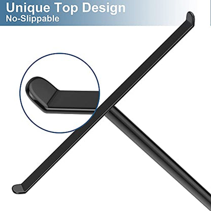 Black T-Shaped Hand Towel Holder Stand for Countertops, Stainless Steel | Countertop rack for bathrooms and kitchens; waterproof finish organizes hand towels, headbands and other lightweight items. - color: Black