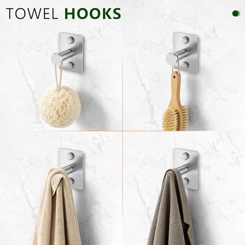 5 Pieces Bathroom Hardware Accessories Set Brushed Nickel Towel Bar Set Stainless Steel Towel Racks for Bathroom,Wall-Mounted 23.6 inch - color: Brushed Nickel