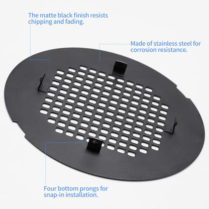 Shower Drain Cover, Drain Hair Catcher Snap-in Replacement Strainer | Brushed Silver Round Grate, Drain Protector Designed for 4.25" OD Standard Round Shower Drains - color: Brushed Silver