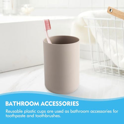 300ml Bathroom Cup, Wall Mounted Toothbrush Holders Reusable Water Cup Drinking Cups for Home Travel Bathroom Accessories (Coffee) - color: Coffee