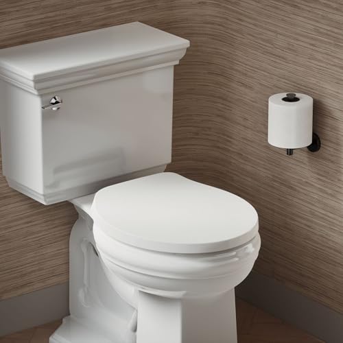Kohler K-28005-0 Drift ReadyLatch Quiet Close Round Toilet Seat, White - color: White, size: Round