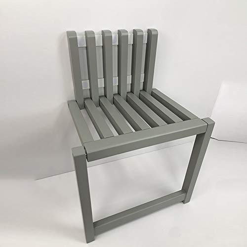 Folding Chair Wall-Mounted Invisible Shoe-Changing Stool Made of Solid Wood Wall Seat Folding with Support Legs Saving Space Suitable for Various Occasions Gray - color: Grey