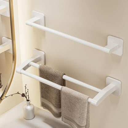 Waterproof Stick On Bathroom Towel Holder Strong Load-Bearing Towels Hanger with Adhesive Backing Wall Organiser - color: 70cm