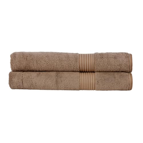 Christy Supreme Hygro 2 Piece Bath Sheet Set |100% Supima Cotton | Mocha Brown - color: Mocha, size: 2 Bath Sheet Set
