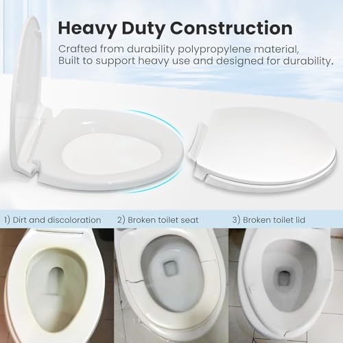 Toilet Seat Compatible with TOTO Transitional SoftClose SS114#01 Elongated Soft Close SEAT for SS237 247 SS224 SS117 SS204 SS154 SS214 Toilet Seat Replacement Parts