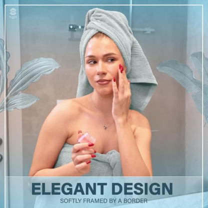 Luxe 2-Piece Bath Towel Set – Large Soft Cotton Towels, Absorbent, Durable & Skin-Friendly, Machine Washable, 27 x 54 in (Ice Blue) - color: Ice Blue