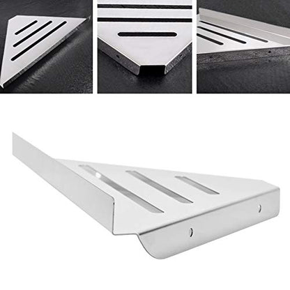 Stainless Steel Bathroom Corner Shelf, Modern Polished Wall Mounted Shelf with High Lidacity for Shower and Kitchen (Perforated version) - size: Perforated version
