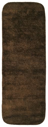 Garland Rug Traditional Nylon Washable Chocolate 22" X 60" Bath Rug - Soft, Absorbent, And Stylish for Your Bathroom - color: Chocolate, size: 1'10" x 5' (Rectangular)