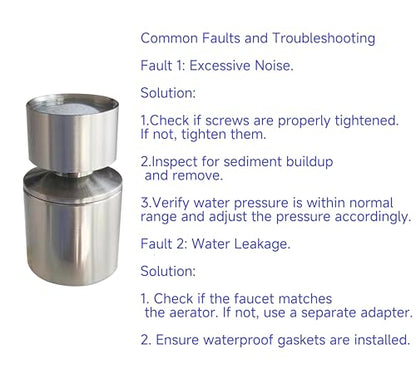 Brushed Nickel Rotate Sink Faucet Aerator.kitchen,bathroom faucet nozzle aerator,faucet extender, 360 degree swivel dual flow sprayer for sink tap head. - color: Brushed Nickel