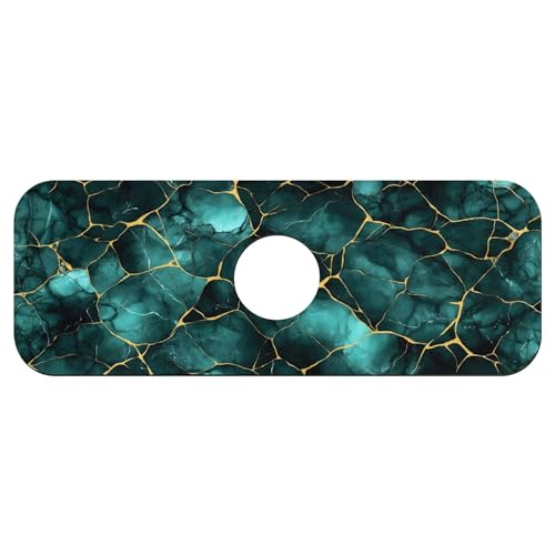 Faucet Fast Absorbent Pad - Emerald Gold Marble , Suitable For Kitchen, Bathroom, Island And Other Scenes - color: Emerald Gold Marble