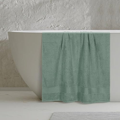 Belizzi Home Cotton 2 Pack Oversized Bath Sheet 35x70, Large Bath Sheet, Ultra Soft, Absorbent, Compact, Eco-Friendly, Recyclable, Quick Drying and Lightweight Towel - Jade - color: Jade, size: 2 Pack Bath Sheet
