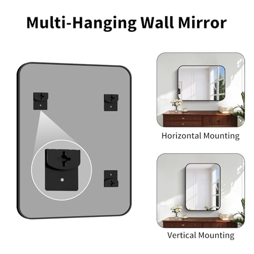 Koonmi Bathroom Wall Mirror,24x36 Inch Large Vanity Mirror for Over Sink - size: 36"L x 24"W